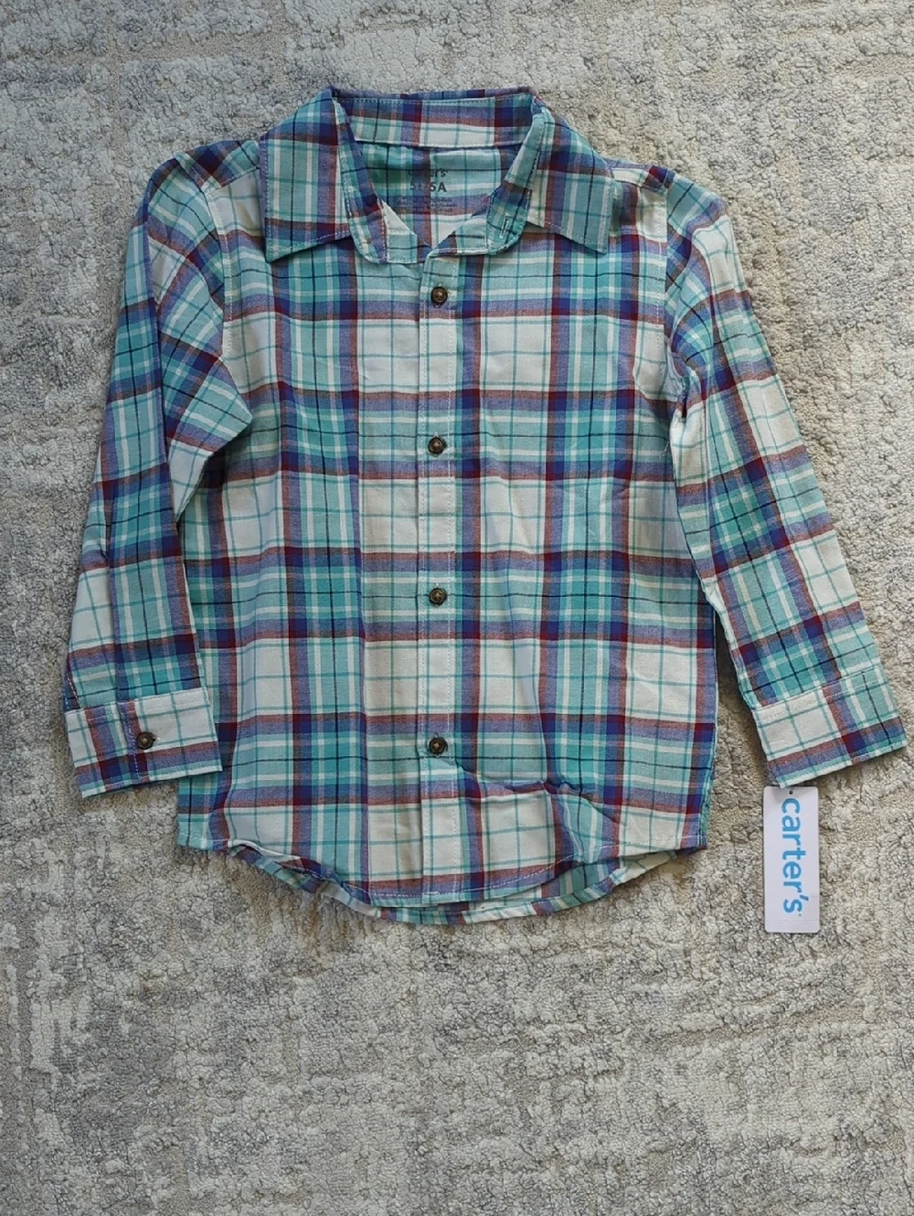 NWT Carter's Plaid Button-Down Shirt Size 5T